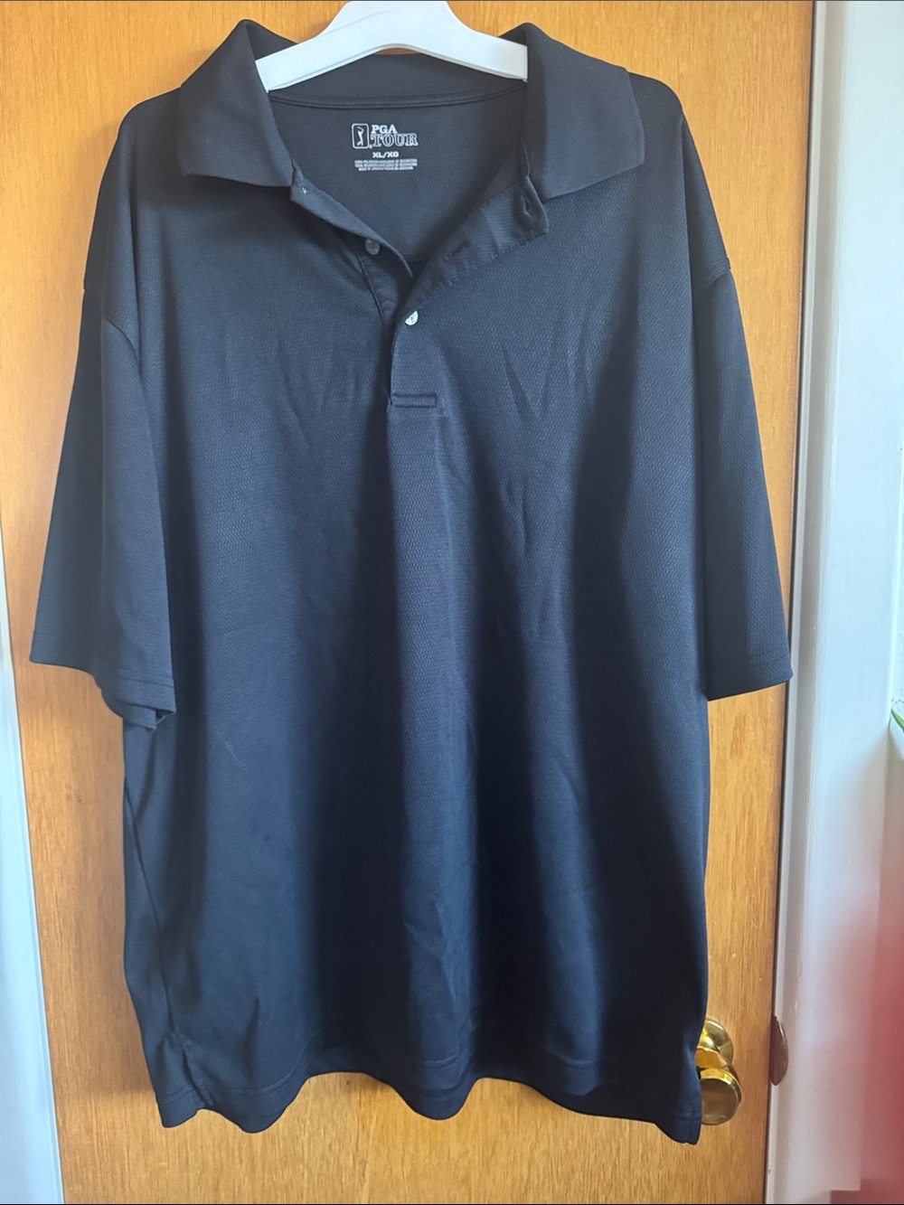 PGA TOUR Black Men's Performance Golf Polo